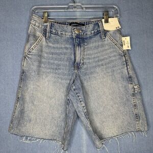 Aeropostale Women's Baggy Jean Jorts Shorts Urban Y2K Denim Carpenter Sz XS